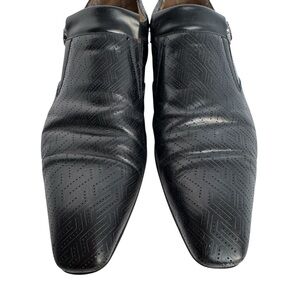 Cesare Paciotti Monk Strap Dress Shoes Mens 10 Black Leather Italy Y2K 2000s